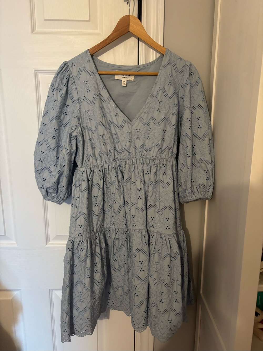 Hudson North  Eyelet V-Neck Tiered Dress size S